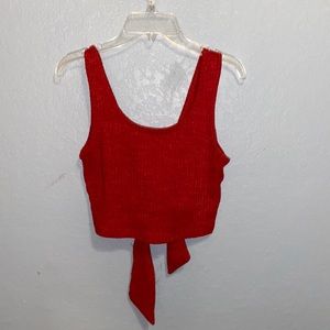 Red Crop Top w/ tie in back